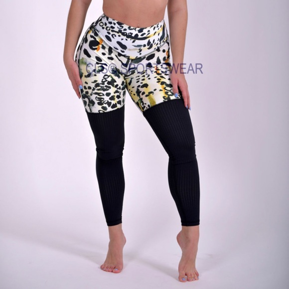 CLS | NC Elite Shape Cheetah Amanda Top and Legging with Mesh Set Size XS / S - Picture 4 of 13